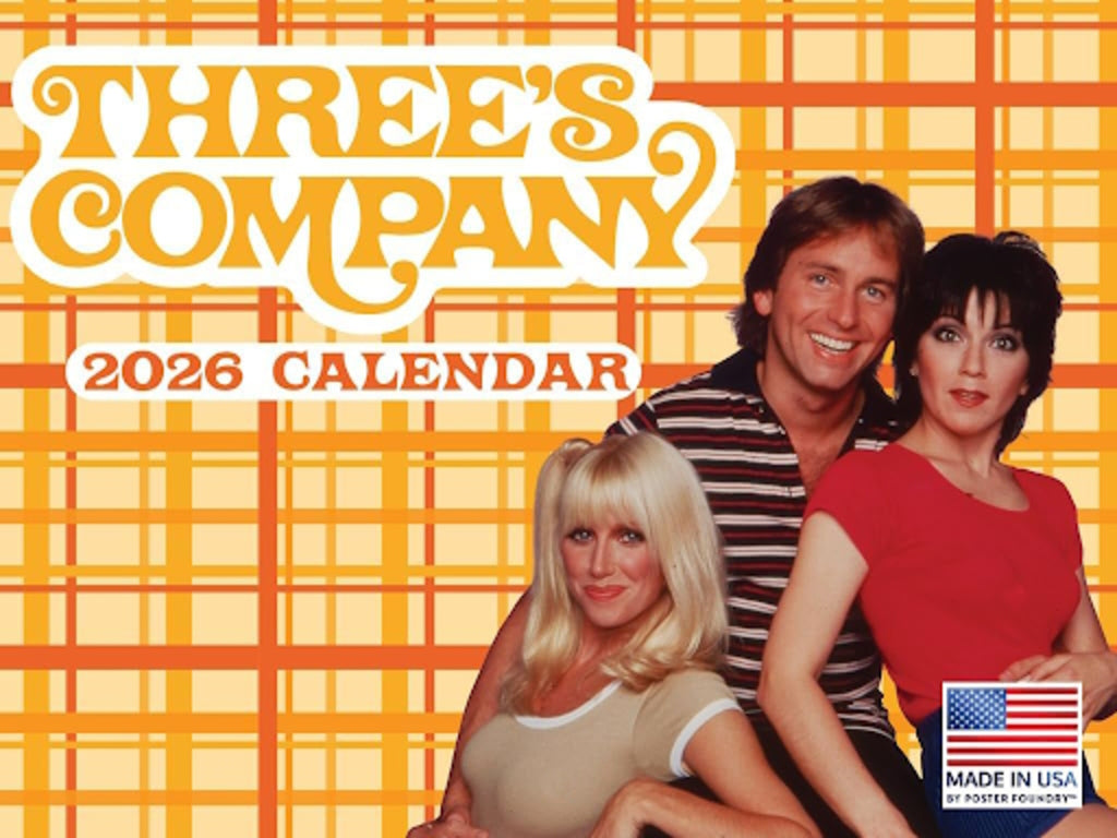 Threes Company Calendar 2026 Official Merch TV Show Sitcom Monthly Wall Calender 12 Month | American Made In The USA 268848