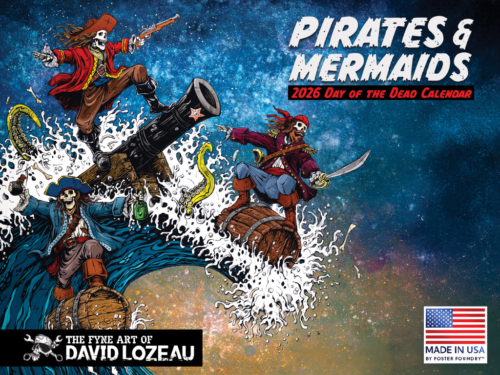 David Lozeau Steampunk Mermaid Pirate Calendar 2026 268951