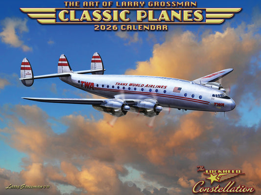 Classic Planes Calendar 2026 Wall Monthly By Larry Grossman Calender 12 Month | American Made In The USA 269013
