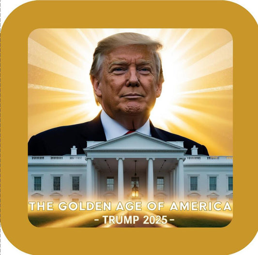 Donald Trump Golden Age Of America Premium Drink Coaster With Cork Backing 269031