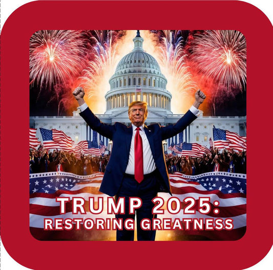 Donald Trump Restoring Greatness Premium Drink Coaster With Cork Backing 269032