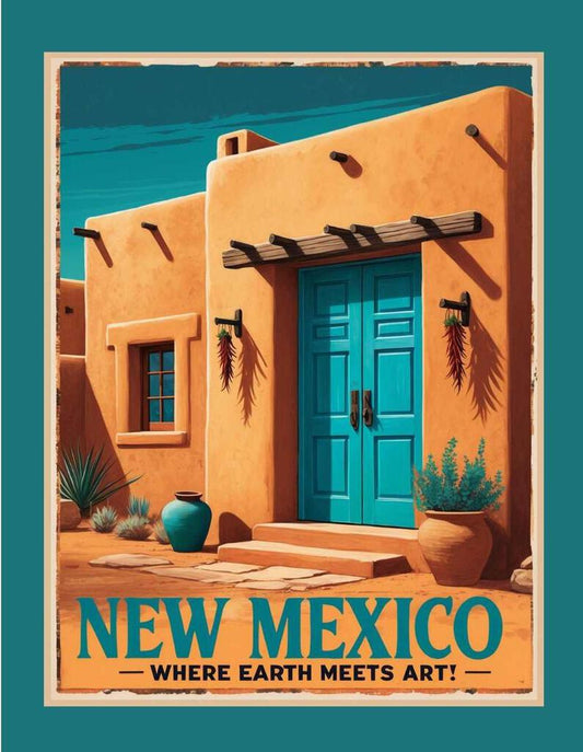 New Mexico Where Earth Meets Art Adobe Architecture Box of 10 Blank Note Cards 4x5 269080