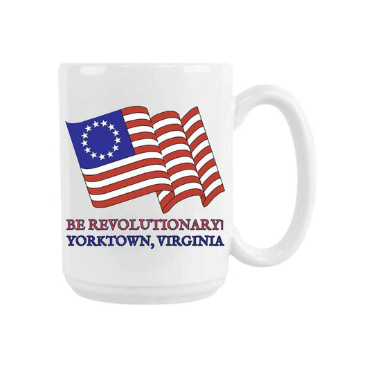 Betsy Ross Waving Flag Yorktown Virginia Ceramic Coffee Mug 15 oz 269116