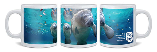CUSTOM Bishop Museum Manatee Mama and Calf Ceramic Coffee Mug Tea Cup Novelty Gift 12 oz 269190