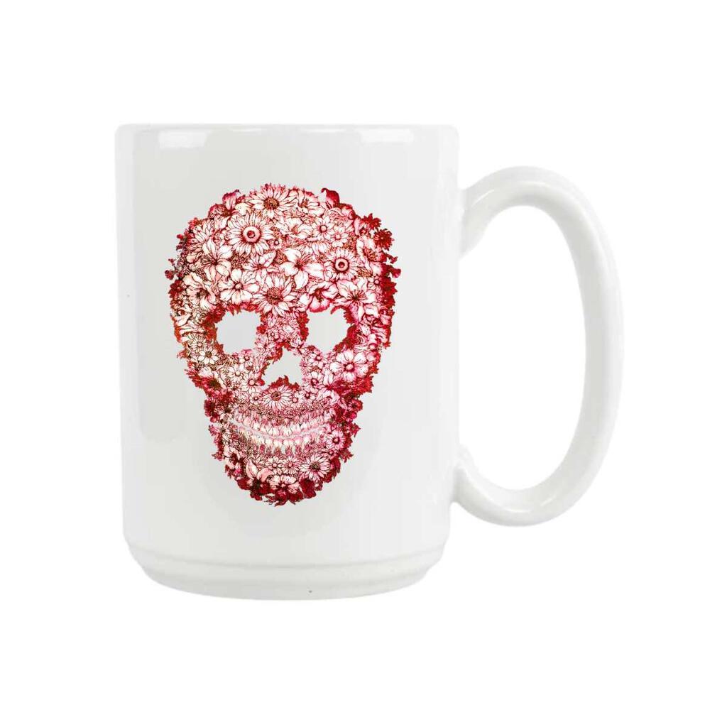 CUSTOM Floral Sugar Skull Oaxaca Ceramic Coffee Mug Tea Cup Fun Novelty Gift 15 oz 269196