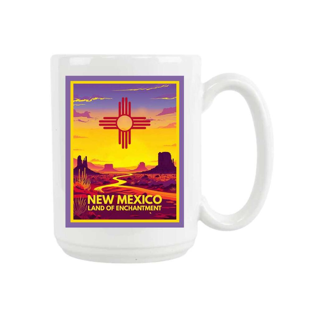 CUSTOM New Mexico Land Of Enchantment Ceramic Coffee Mug Tea Cup Fun Novelty Gift 15 oz 269199