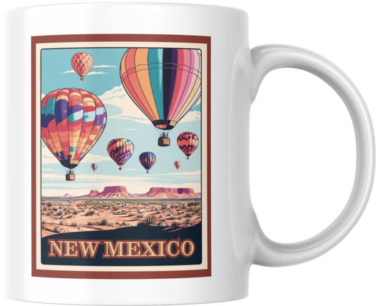 New Mexico Balloons Festival Desert Travel Ceramic Coffee Mug Tea Cup Novelty Gift 12 oz 269205