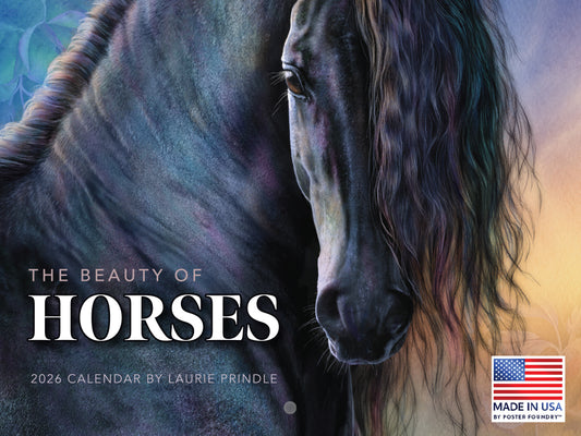 The Beauty Of Horses Calendar 2026 by Laurie Prindle Monthly Wall Calender 12 Month | American Made In The USA 269236