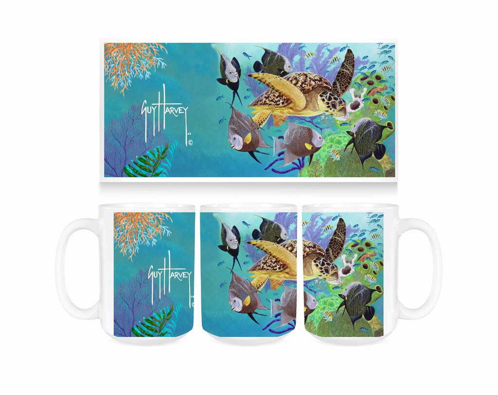 Guy Harvey Full House Ceramic Coffee Mug Tea Cup Fun Novelty Gift 15 oz 269257