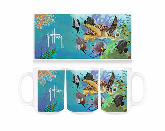 Guy Harvey Full House Ceramic Coffee Mug Tea Cup Fun Novelty Gift 15 oz 269257