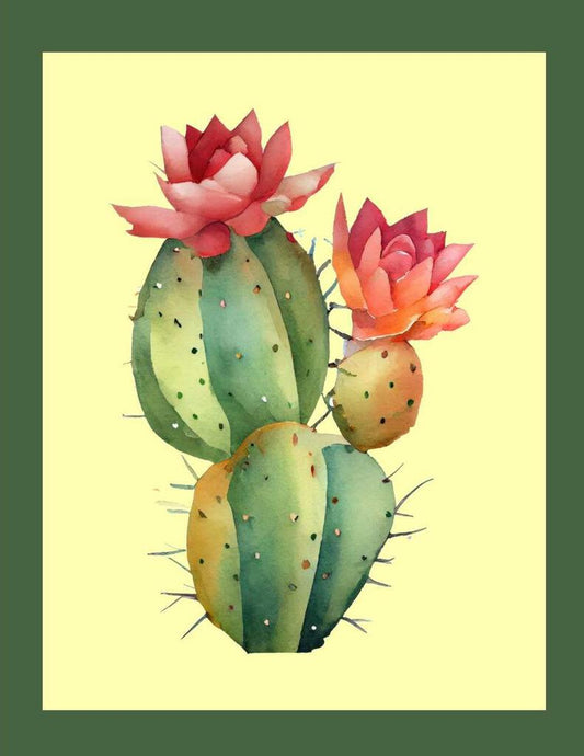 Southwest Succulents Flowering Cactus V30 Box of 10 Blank Note Cards 4x5 269279