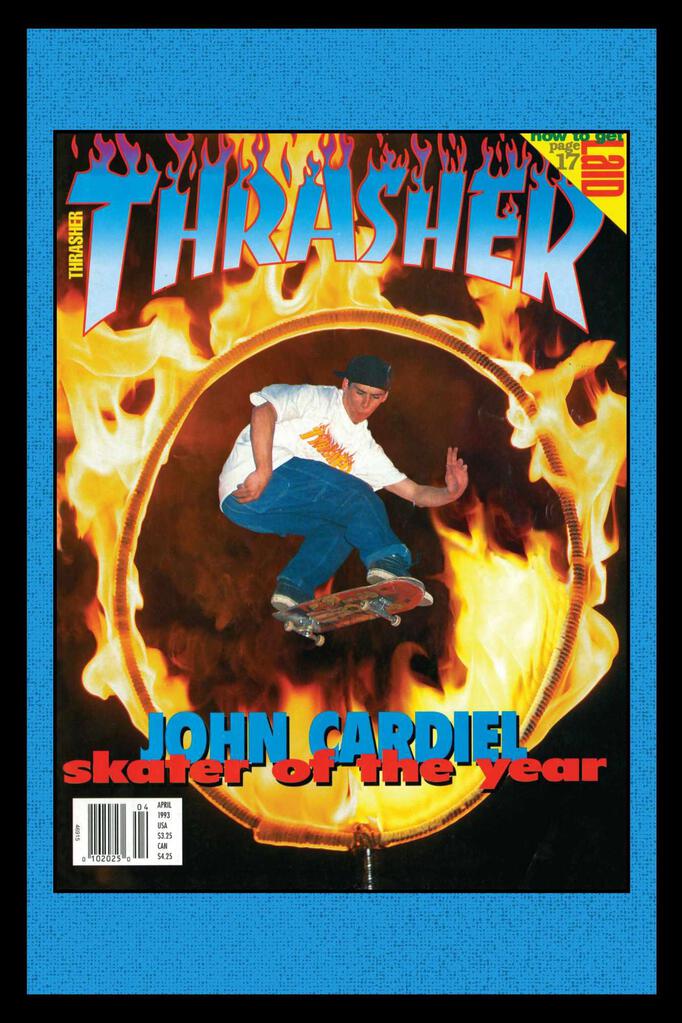 Thrasher Cover April 1993 John Cardiel Cool Wall Art Print Poster 12x18 269311