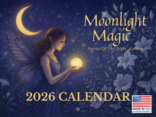 Moonlight Magic Fairy Calendar 2026 Monthly Wall 269317
