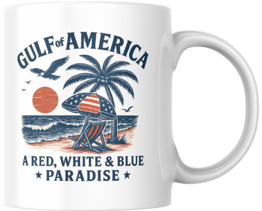 Gulf Of America Beach Chair Paradise Ceramic Coffee Mug Tea Cup Fun Novelty Gift 12 oz 269327