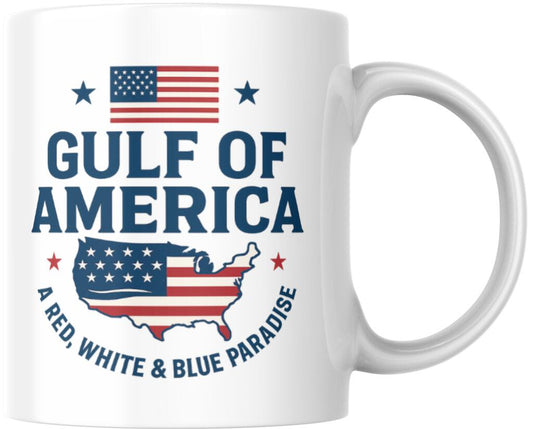 Gulf Of America Flag Country Outline Ceramic Coffee Mug Tea Cup Fun Novelty Gift 12 oz 269329