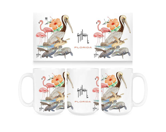 CUSTOM Guy Harvey FLORIDA Everglades Collage Ceramic Coffee Mug Tea Cup Fun Novelty Gift 15 oz 269335