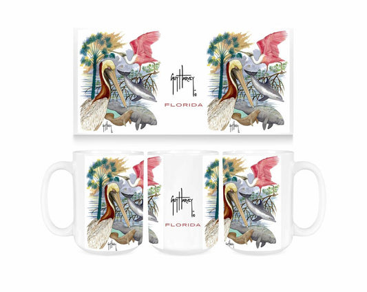 CUSTOM Guy Harvey Gulf Life FLORIDA Ceramic Coffee Mug Tea Cup Fun Novelty Gift 15 oz 269336