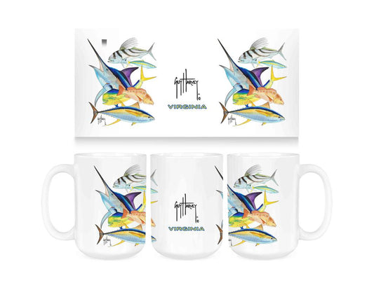 CUSTOM Guy Harvey Panama Collage II VIRG Ceramic Coffee Mug Tea Cup Fun Novelty Gift 15 oz 269368