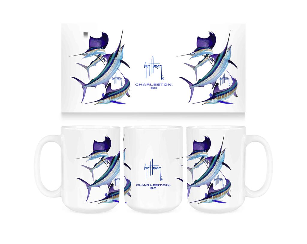 CUSTOM Guy Harvey Grand Slam CHLST Ceramic Coffee Mug Tea Cup Fun Novelty Gift 15 oz 269369