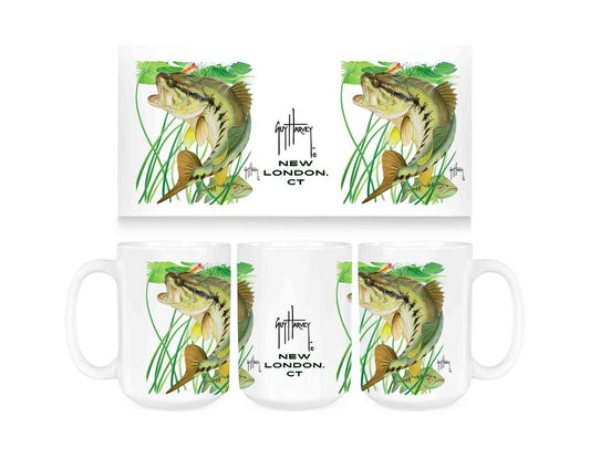 CUSTOM Guy Harvey Largemouth Bass NEWL Ceramic Coffee Mug Tea Cup Fun Novelty Gift 15 oz 269376