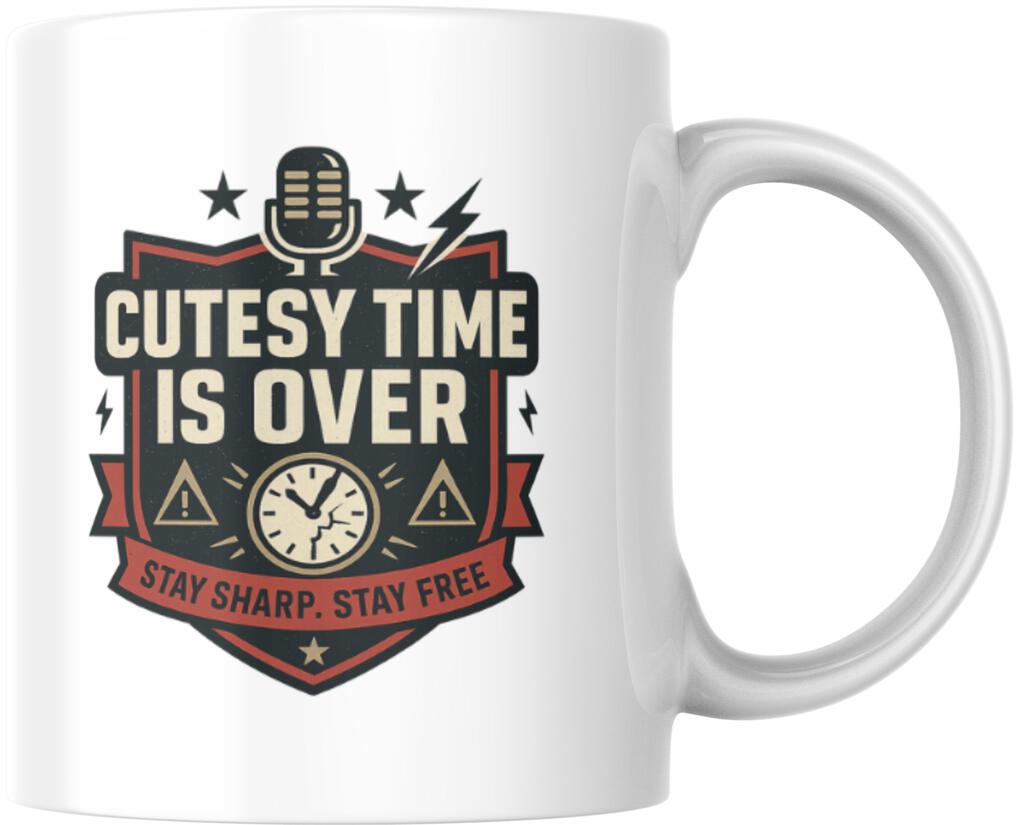 Daniel Bongino FBI Cutesy Time Is Over Ceramic Coffee Mug Tea Cup Fun Novelty Gift 12 oz 269420