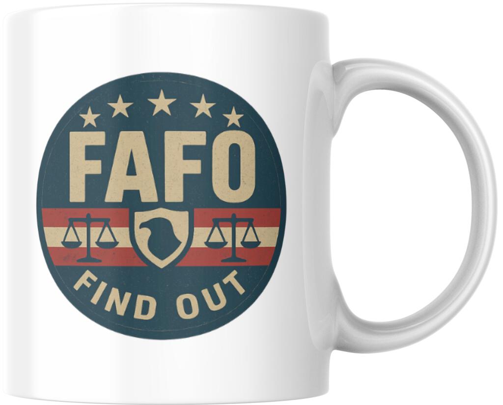 Kash Patel FBI Director FAFO Find Out Ceramic Coffee Mug Tea Cup Fun Novelty Gift 12 oz 269428
