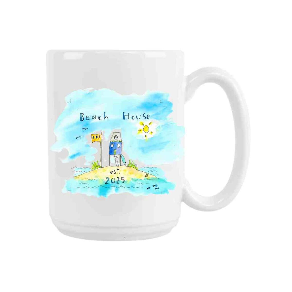 CUSTOM How To Live Beach House 2025 Long Beach Island Ceramic Coffee Mug 15 oz 269438