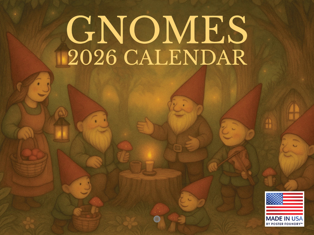 Gnome Calendar 2026 Monthly Wall Calender 12 Month | American Made In The USA 269452