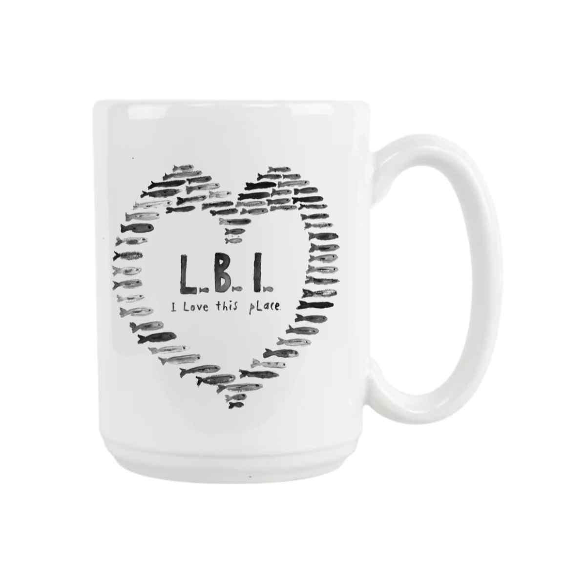 CUSTOM How To Live I Love This Place Black And White Sardines Ceramic Coffee Mug 15 oz 269455