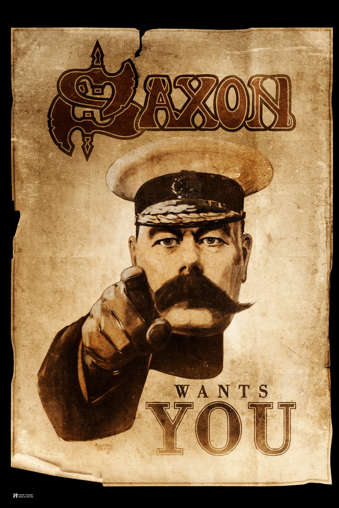 Saxon Poster Music Wants You Cool Wall Art Print Poster 12x18 269545