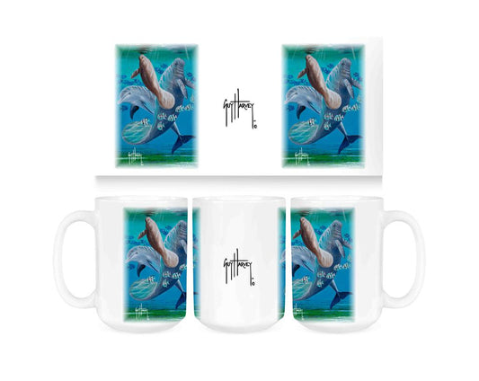 Guy Harvey Gentle Greeting Manatee Ceramic Coffee Mug Tea Cup Fun Novelty Gift 15 oz 269563