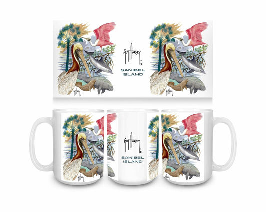 CUSTOM Guy Harvey Gulf Life SANIBEL ISLAND Ceramic Coffee Mug Tea Cup Fun Novelty Gift 15 oz 269565