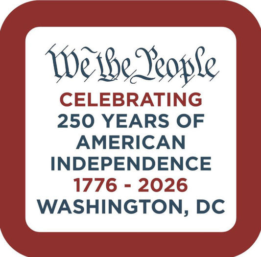 We The People 250th Anniversary Washington DC Premium Drink Coaster Resin With Cork Backing 269629
