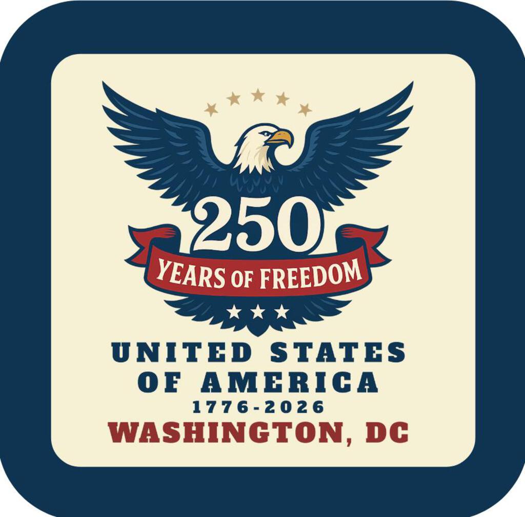 250 Years Freedom Eagle A250 Washington DC Premium Drink Coaster Resin With Cork Backing 269632