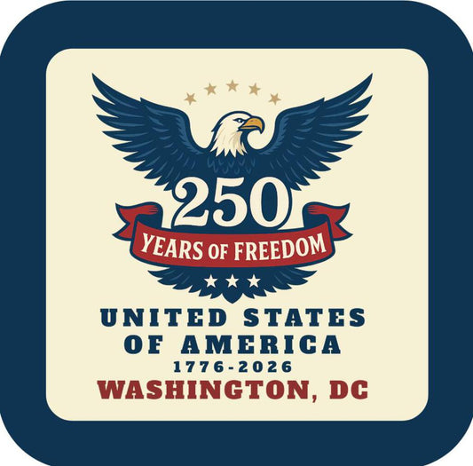 250 Years Freedom Eagle A250 Washington DC Premium Drink Coaster Resin With Cork Backing 269632