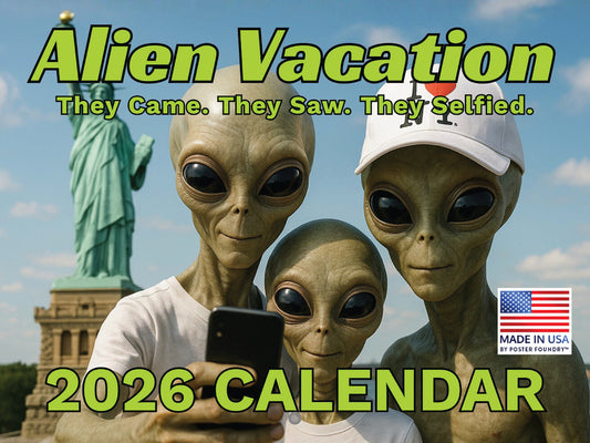 Alien Vacation 2026 Calendar Wall 269672