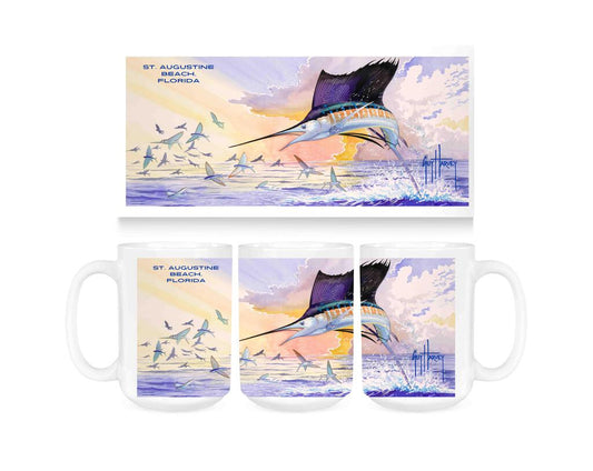 CUSTOM Guy Harvey Fly By St Augustine FL Ceramic Coffee Mug Tea Cup Fun Novelty Gift 15 oz 270006