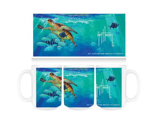 CUSTOM Guy Harvey Hawksbill St Augustine FL Ceramic Coffee Mug Tea Cup Fun Novelty Gift 15 oz 270008