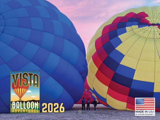 CUSTOM Vista Balloon Adventures 2026 Monthly Wall Calendar 270009