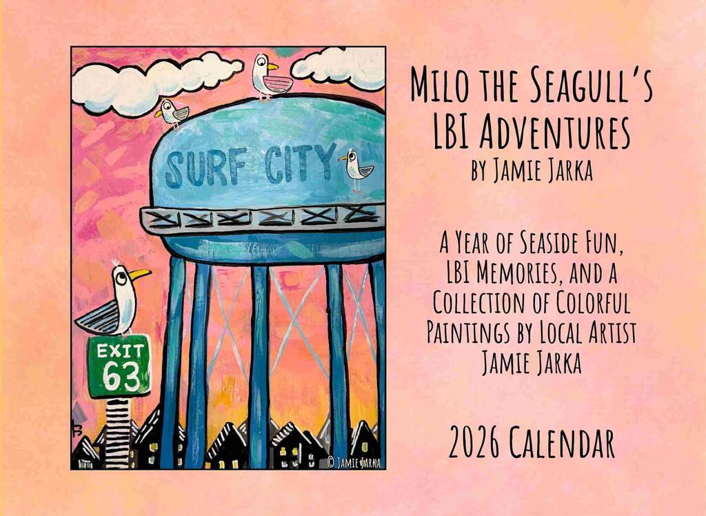CUSTOM Milo The Seagulls LBI Adventures By Jamie Jarka 2026 Calendar 270010