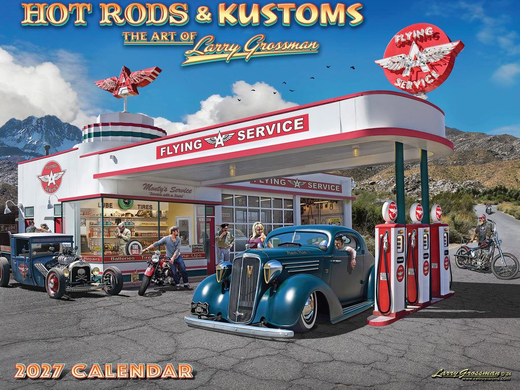 Hot Rod Calendar 2027 Larry Grossman | American Made In The USA 270076