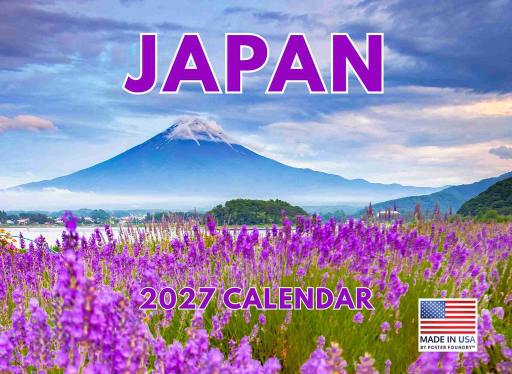 Japan Calendar 2027 Japanese Gifts Monthly Wall Calender 12 Month | American Made In The USA 270144