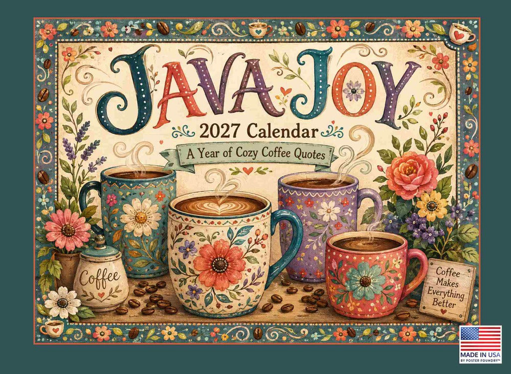 Java Joy Coffee Calendar 2027 Monthly Wall Calender 12 Month | American Made In The USA 270164