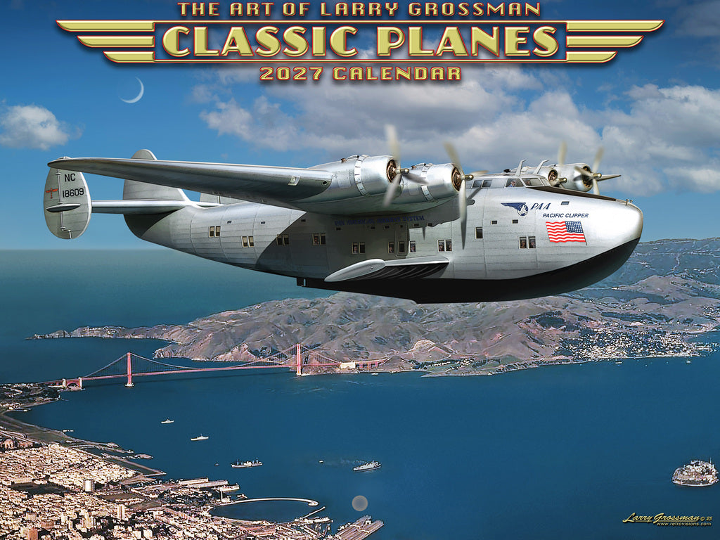 Classic Planes Calendar 2027 By Larry Grossman 12 Month | American Made In The USA 270296