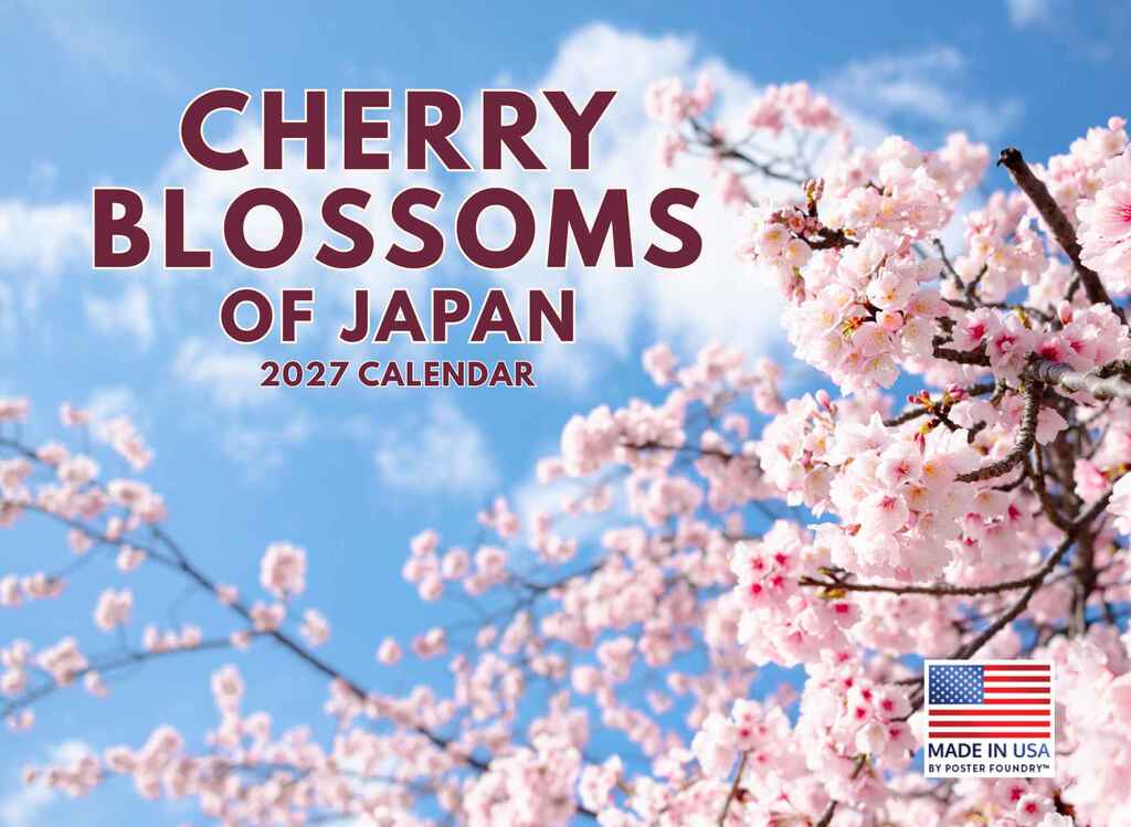 Japan Cherry Blossoms Calendar 2027 Monthly Wall Calender 12 Month 270398