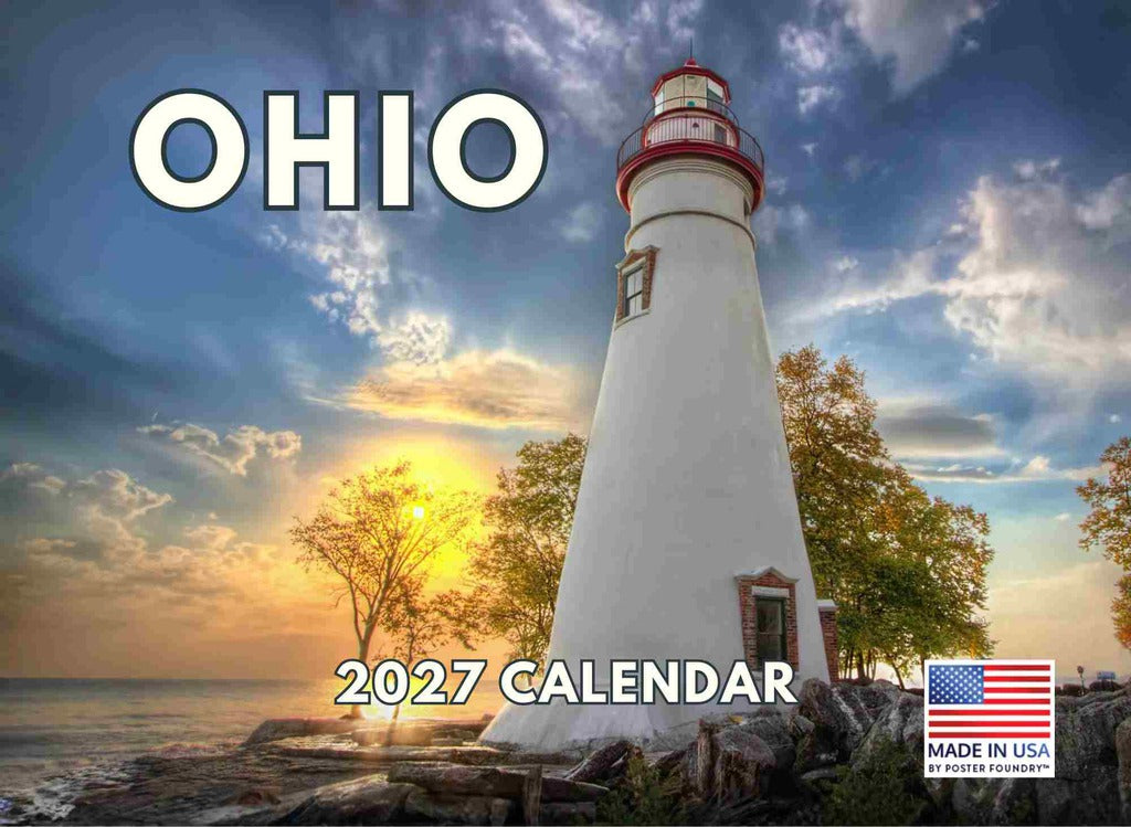 Ohio Calendar 2027 Monthly Wall Calender 12 Month | American Made In The USA 270436