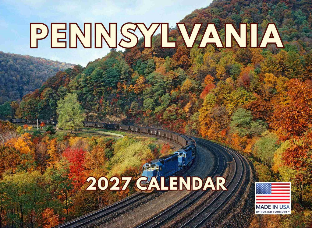 Pennsylvania Calendar 2027 Monthly Wall Calender 12 Month | American Made In The USA 270446