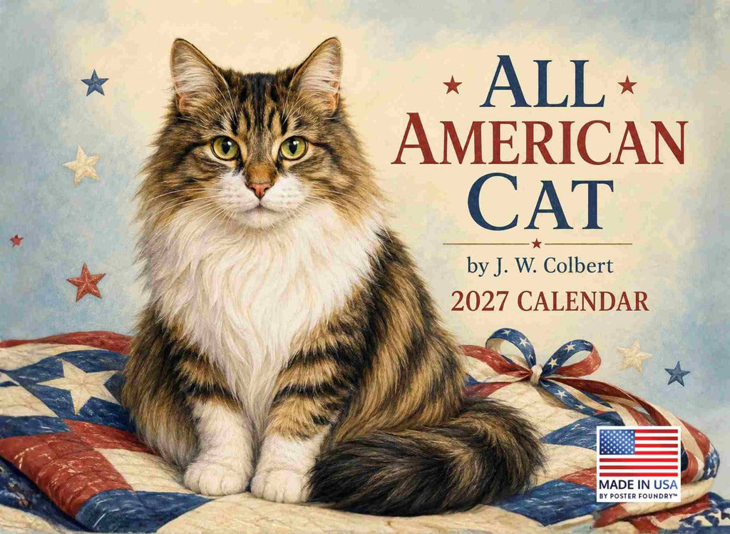 All American Cat Calendar 2027 Monthly Wall Calender 12 Month 270496