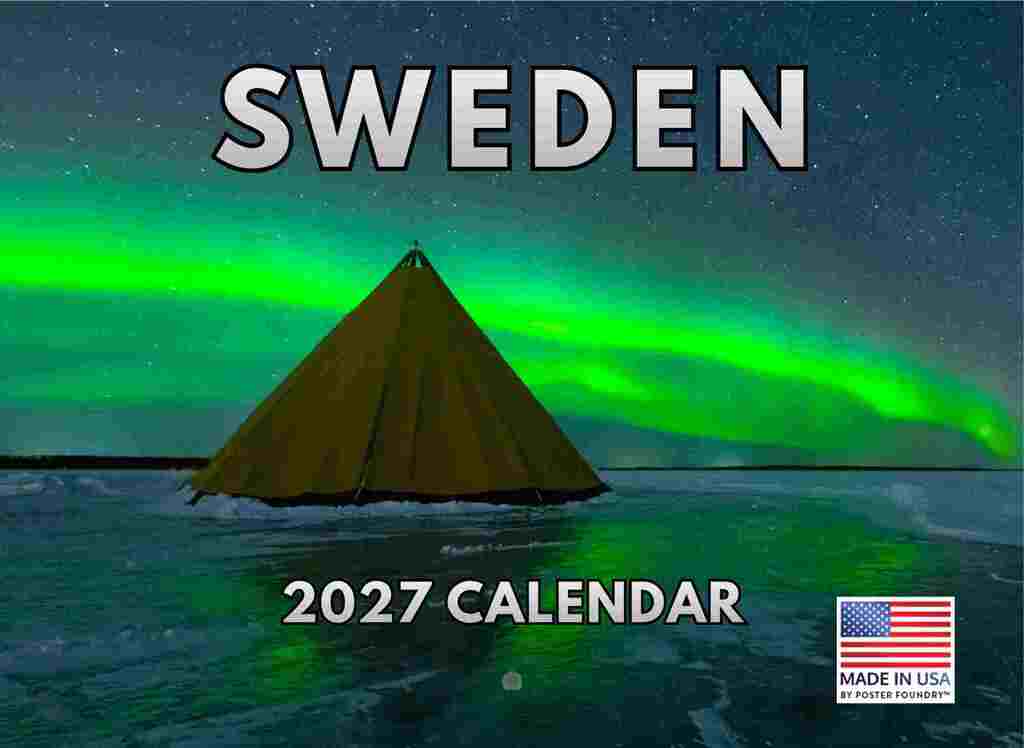 Sweden Calendar 2027 Monthly Wall Calender 12 Month | American Made In The USA 270539