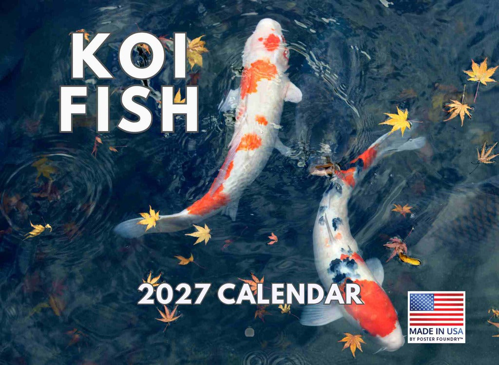 Koi Fish Calendar 2027 Wall Monthly Wall Calender 12 Month | American Made In The USA 270602